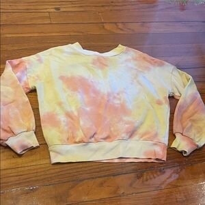 love, Fire Orange and Yellow Tie-Dye Sweater